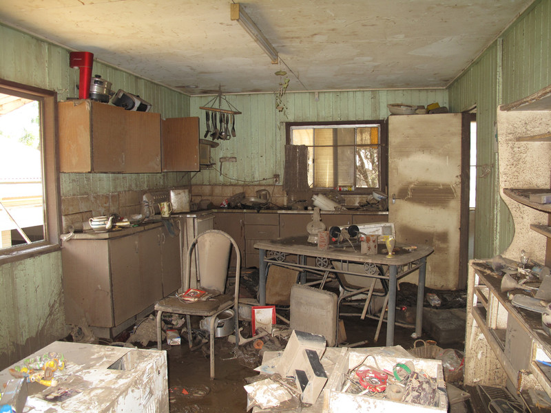 distressed kitchen