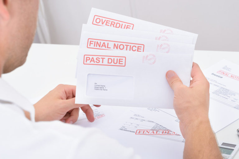 past due bills caused by owning property